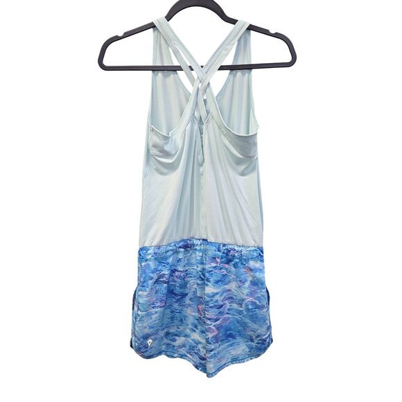 Ivivva By Lululemon Girls Size 14 Blue Tie-Dye Romper With Pockets & Drawstring - Picture 2 of 11